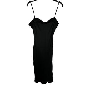 Vintage KiKi USA Black Polyester Formal Dress